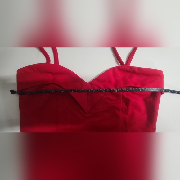 NWT Double Trouble Apparel Cherry Red Hollywood Dame Top, Size M - Picture 6 of 8